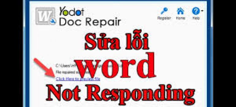 lỗi not responding trong word 2016