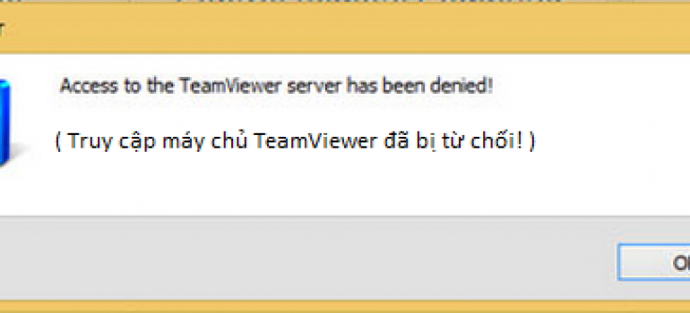 sửa lỗi teamviewer không kết nối được