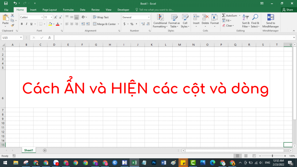 Cách ẩn Dòng và Cột trong Excel Cực kỳ đơn giản